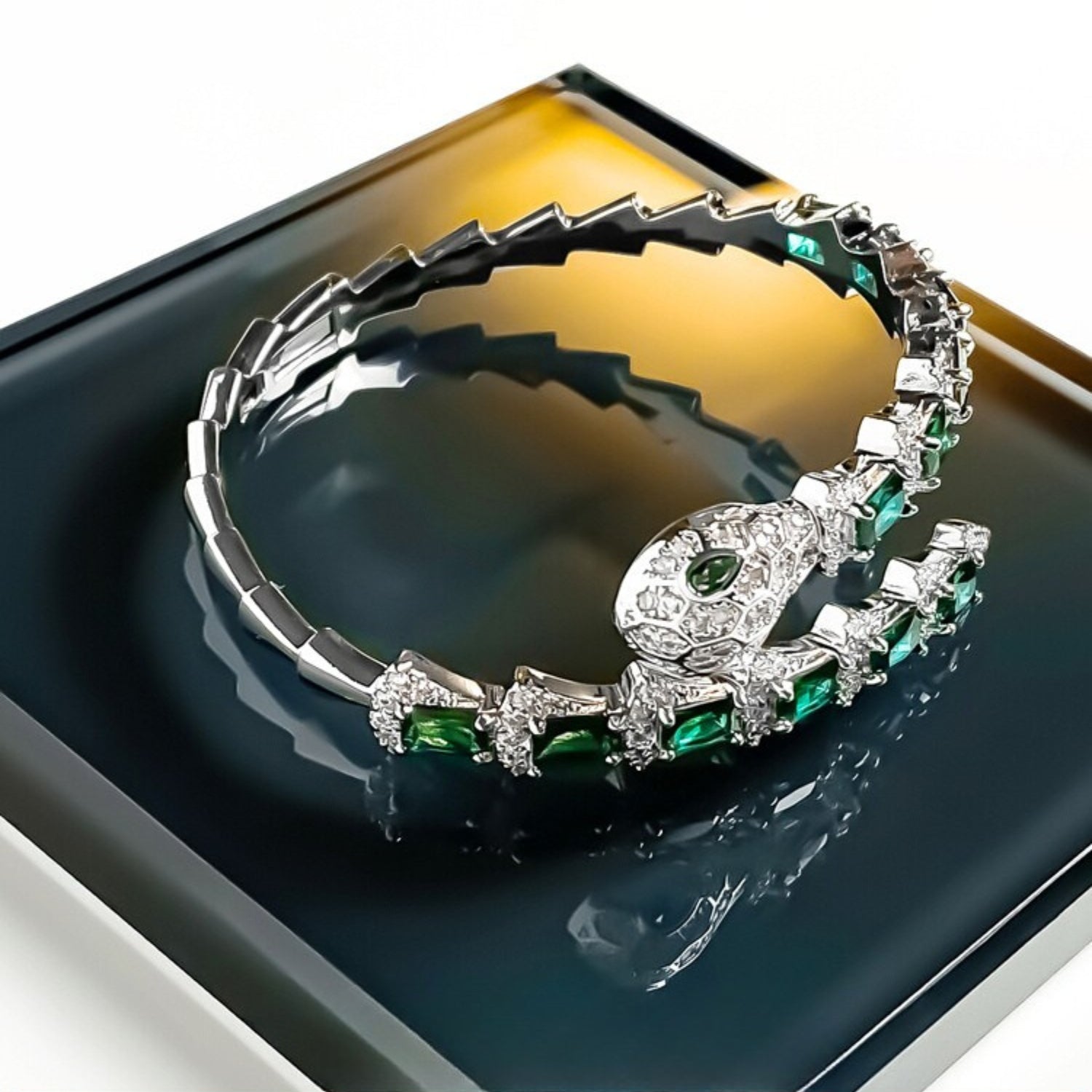 Emerald Serpent Bracelet