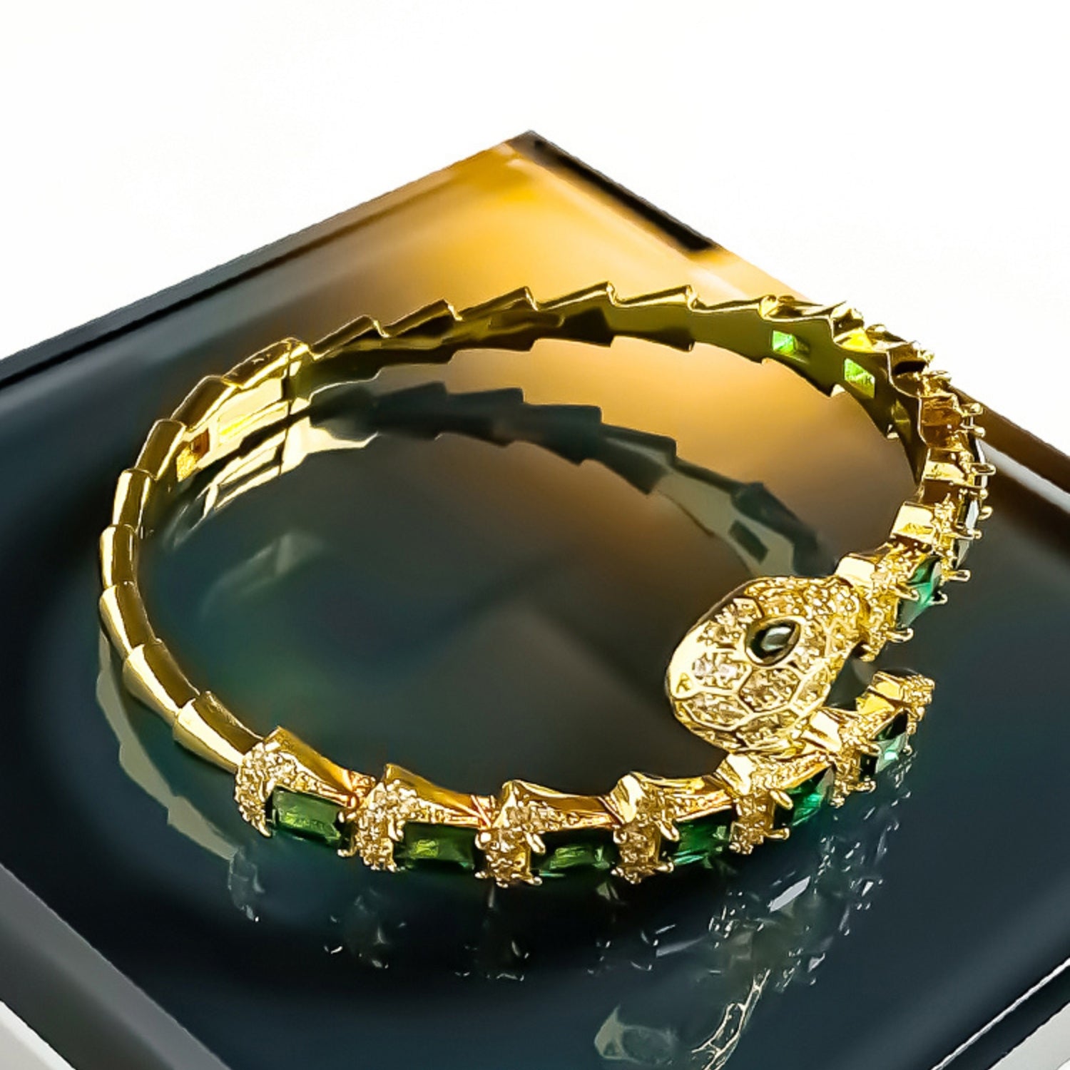 Emerald Serpent Bracelet
