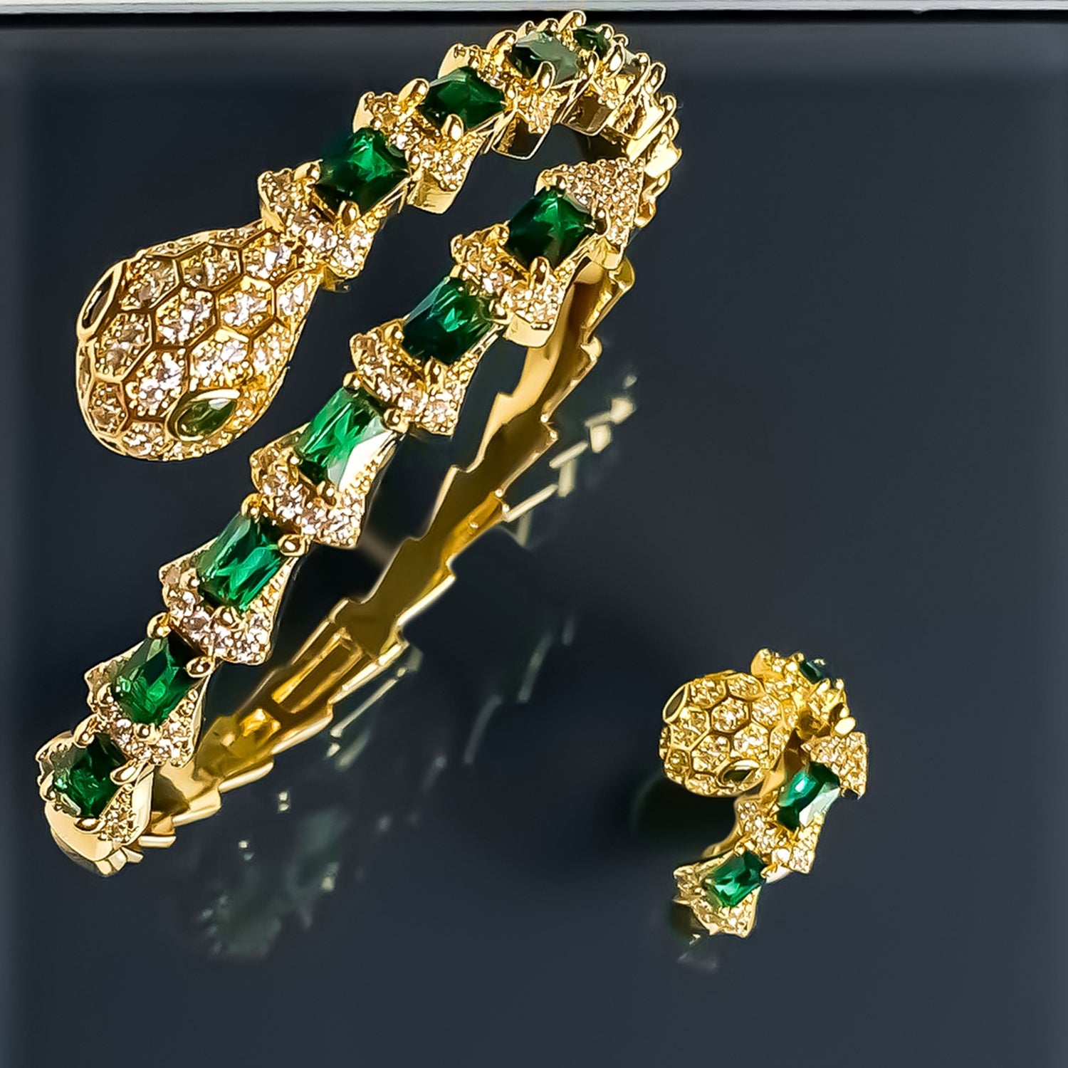 Emerald Serpent Bracelet