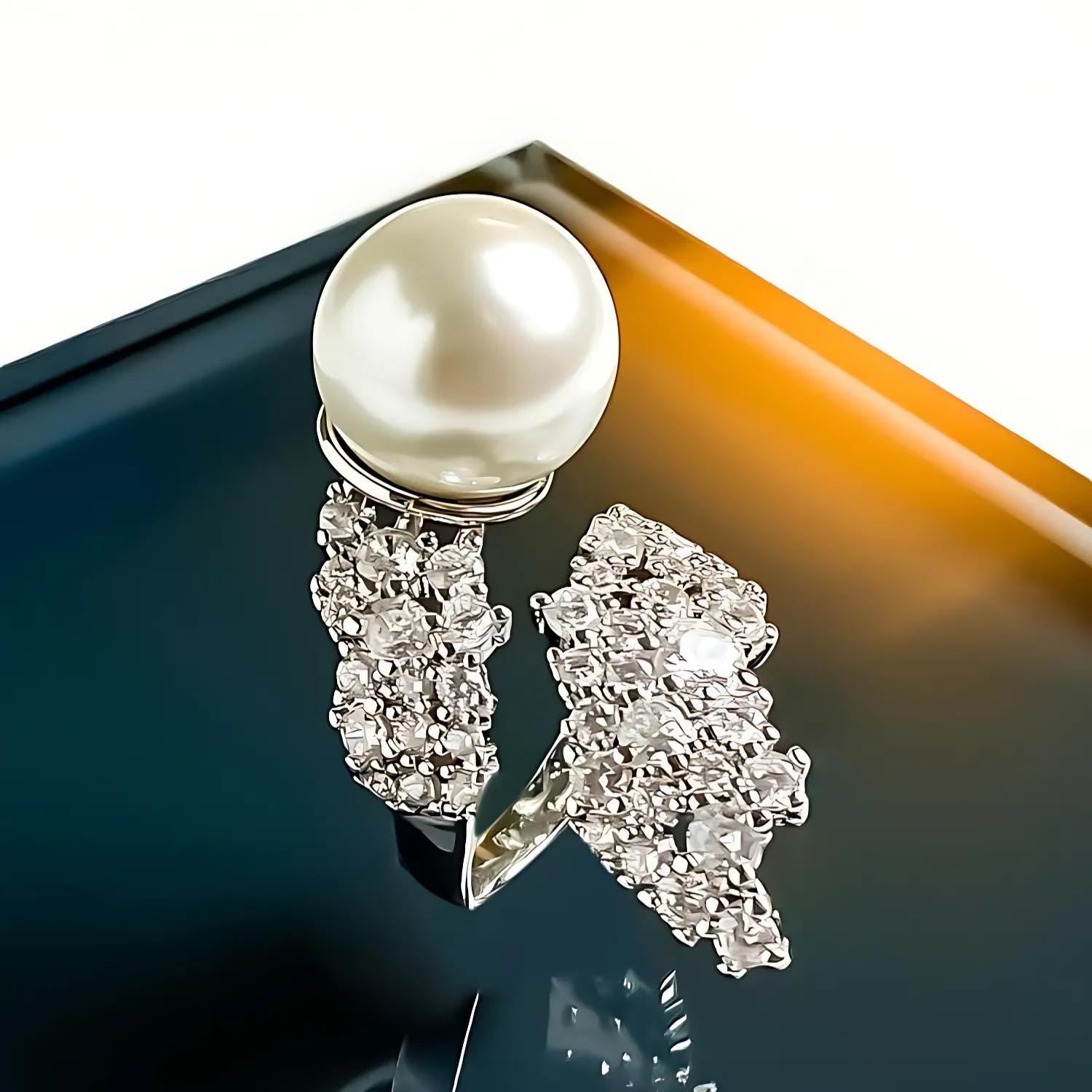 Pavé Pearl Statement Ring
