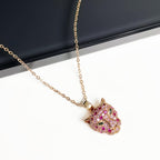 Rose Gold Panther Pendant Necklace