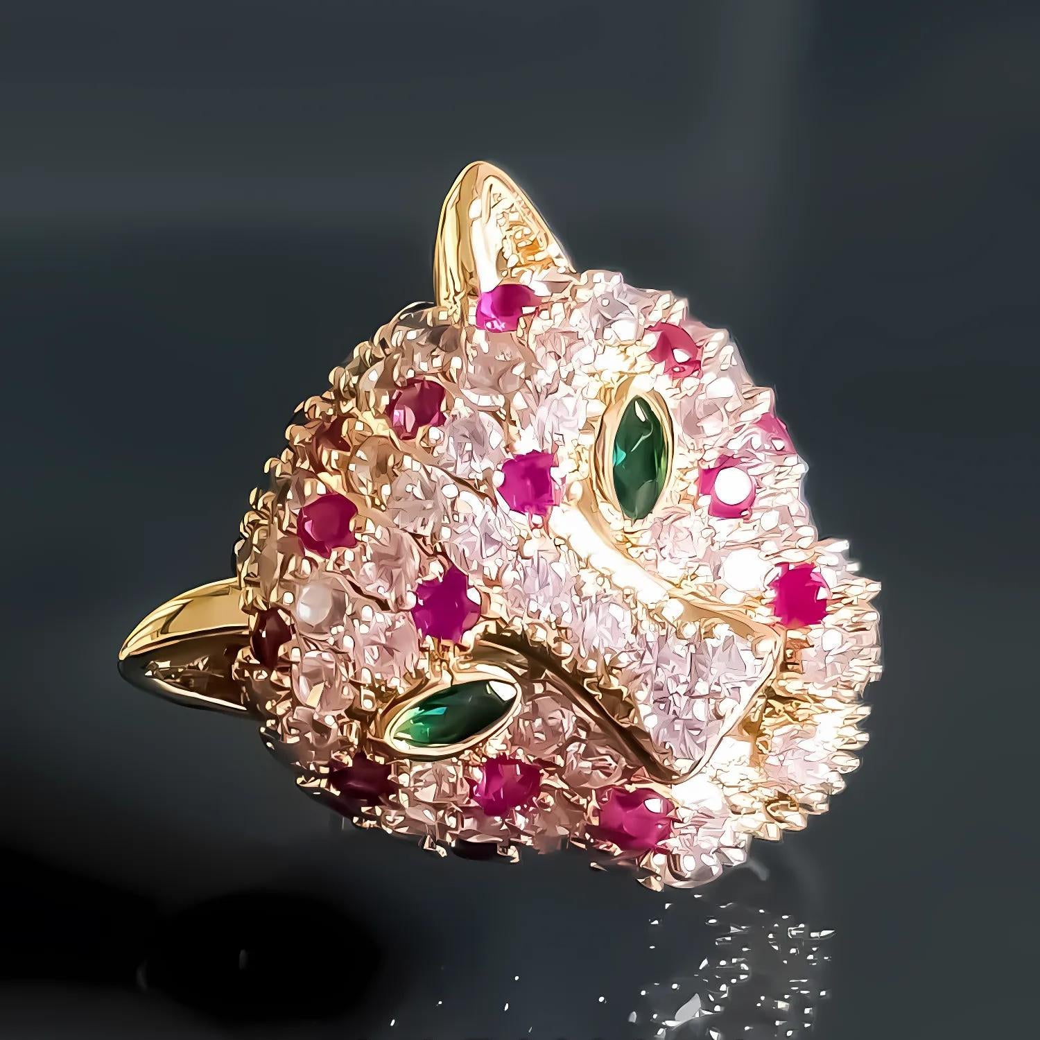 Rose Gold Panther Earrings