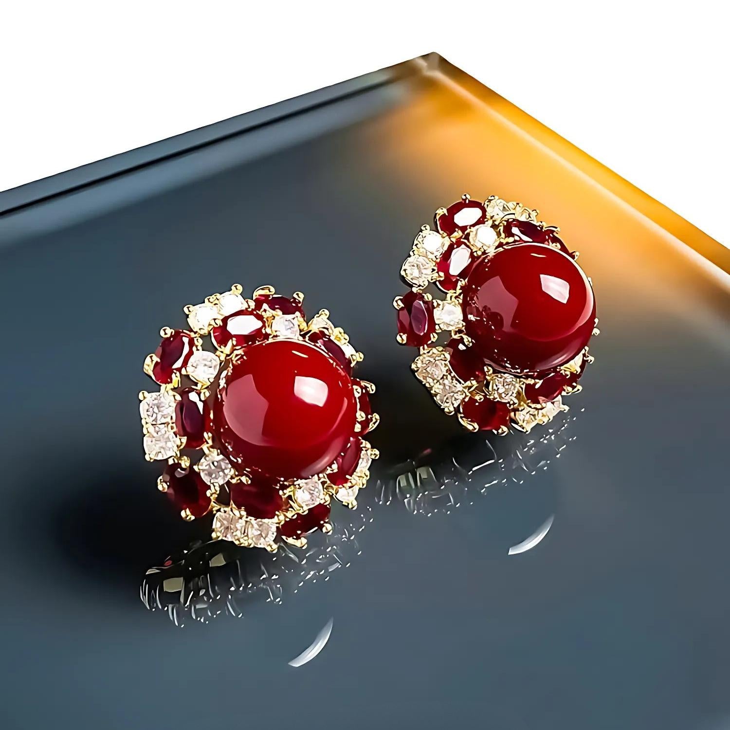 Crimson Pearl Earrings