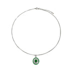 Vintage Emerald Pendant Necklace