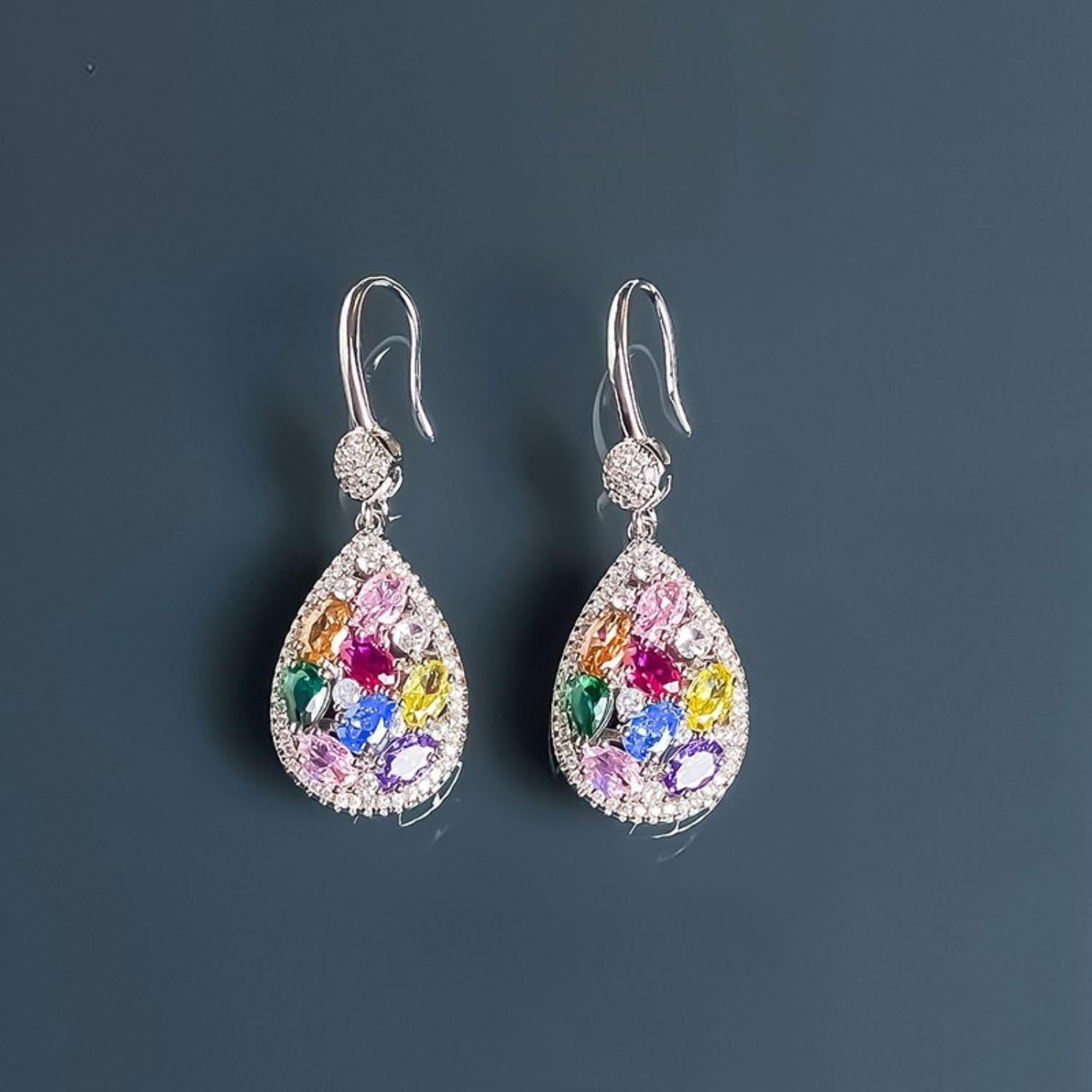 Rainbow Crystal Earrings