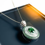 Vintage Emerald Pendant Necklace