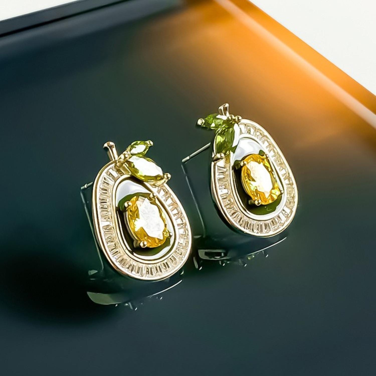 Mango Crystal Earrings