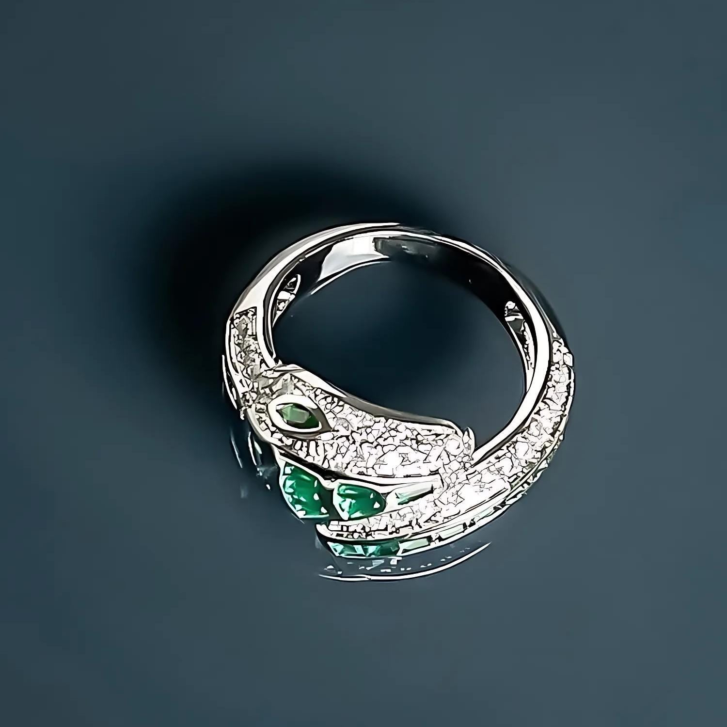 Emerald Serpent Ring
