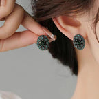 Emerald Coral Earrings