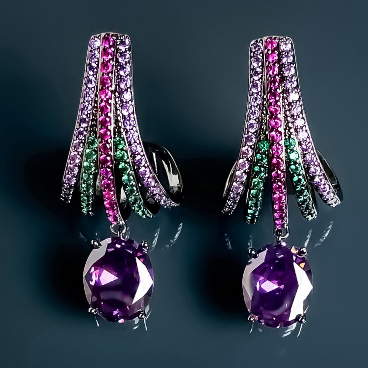 Violet Lumière Earrings
