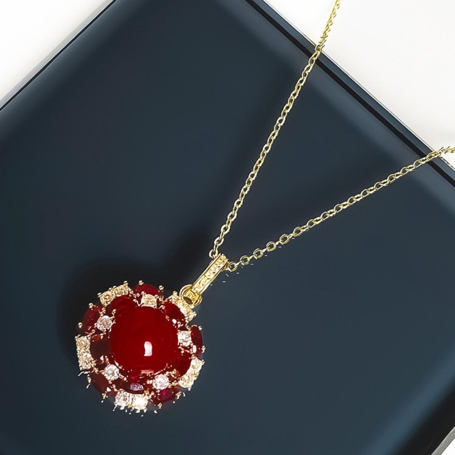 Ruby Pearl Necklace