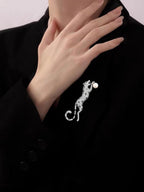 Panther Brooch with Pearl