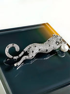 Panther Brooch with Pearl