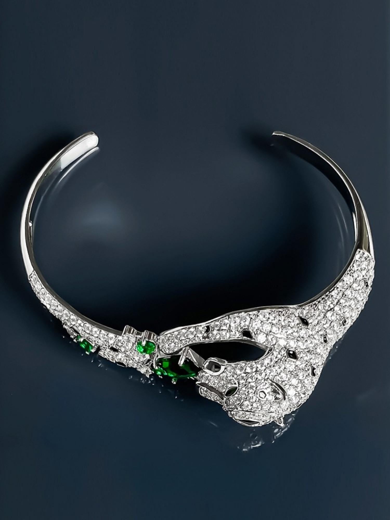 Emerald Panther Cuff