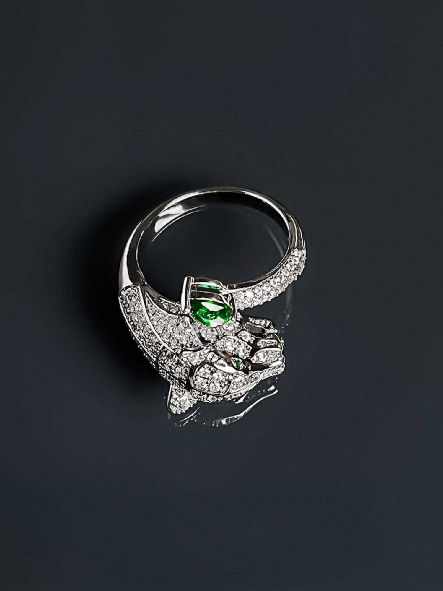 Emerald Panther Ring