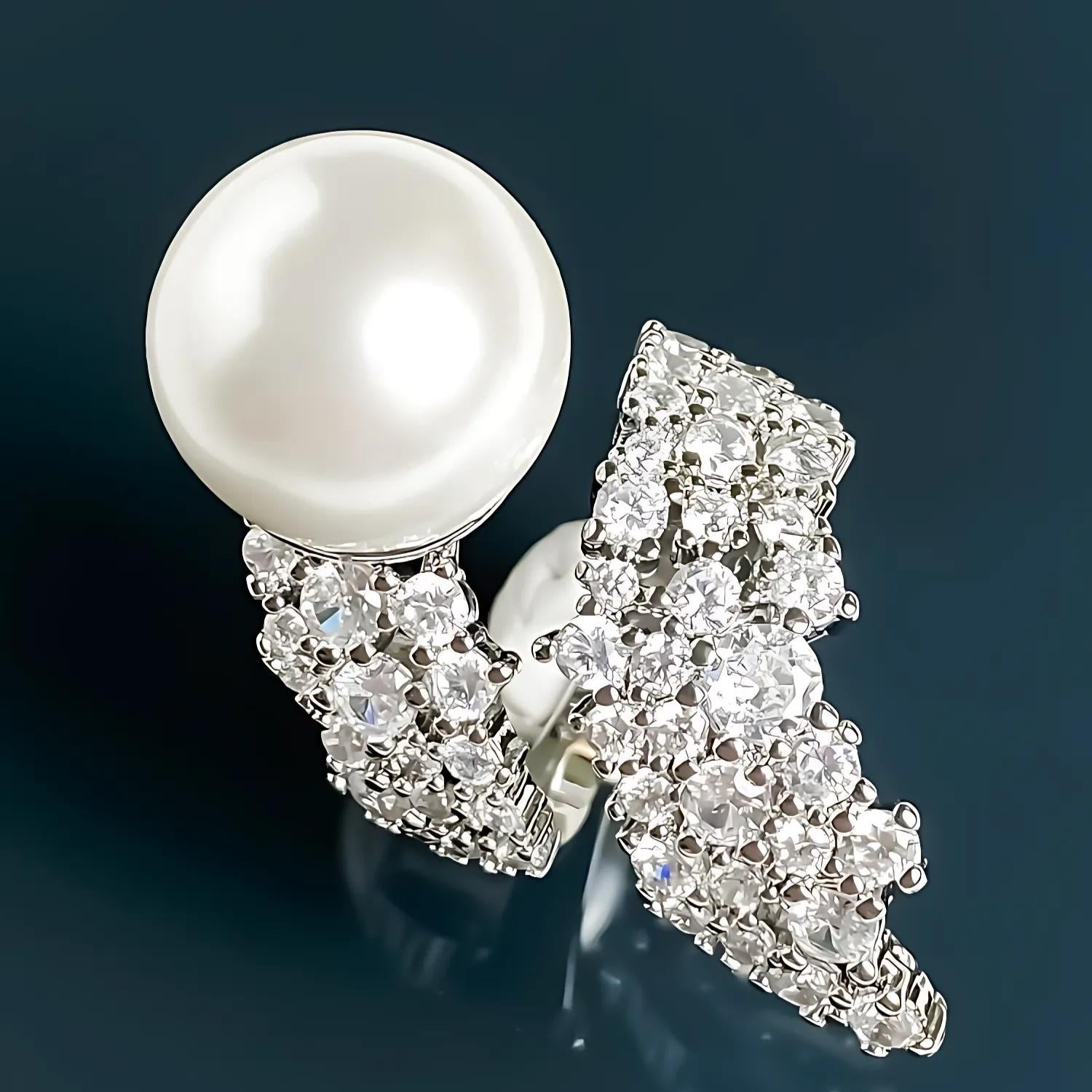 Pavé Pearl Statement Ring