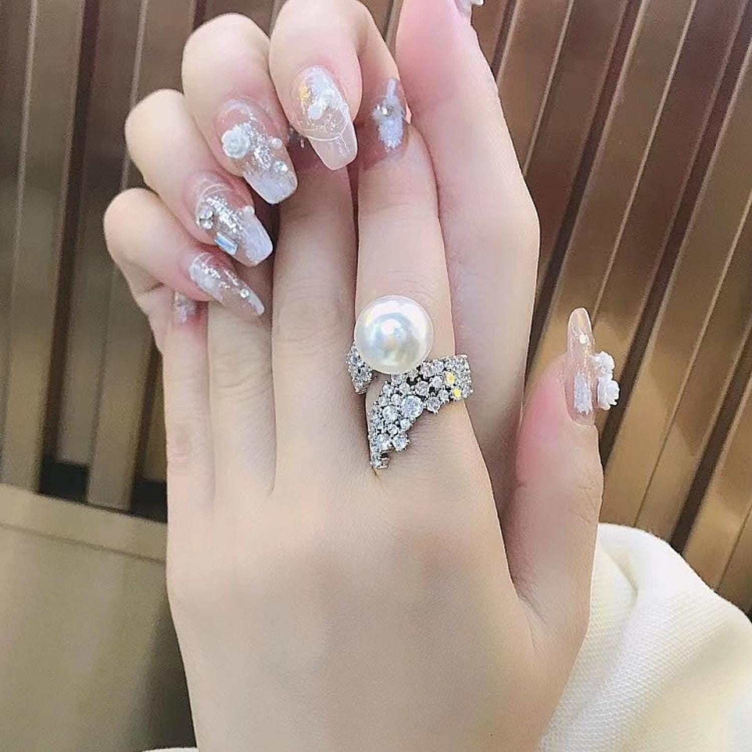 Pavé Pearl Statement Ring