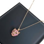 Rose Gold Panther Pendant Necklace