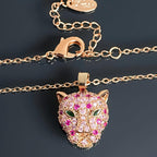 Rose Gold Panther Pendant Necklace