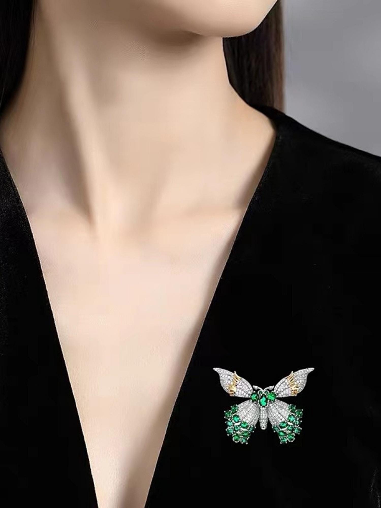 Butterfly Crystal Brooch