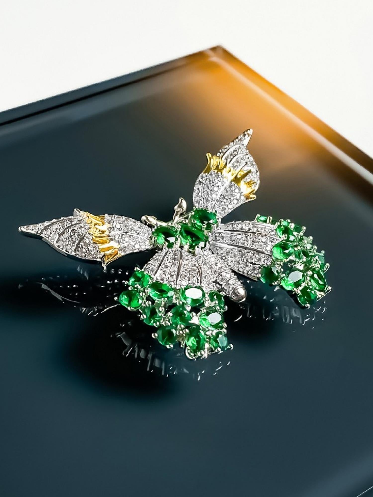 Butterfly Crystal Brooch