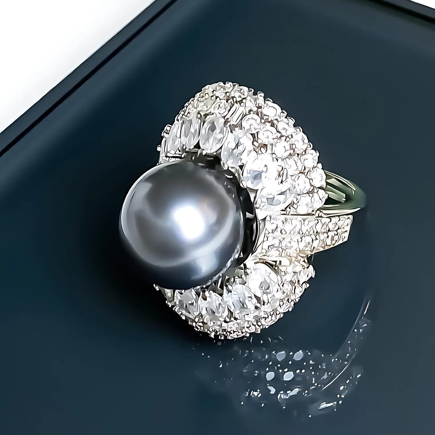 Tahitian Pearl Statement Ring
