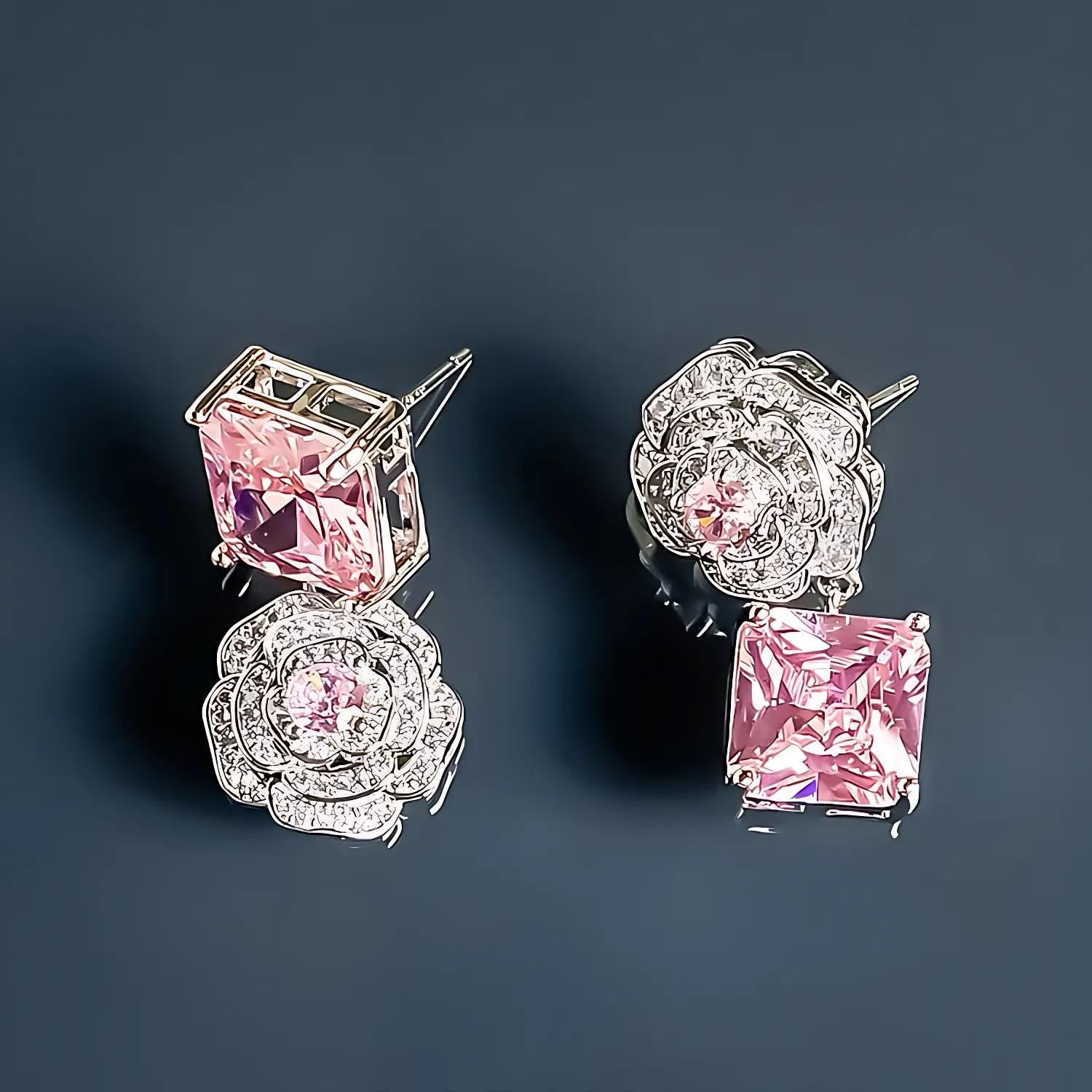 Crystal Camellia Earrings