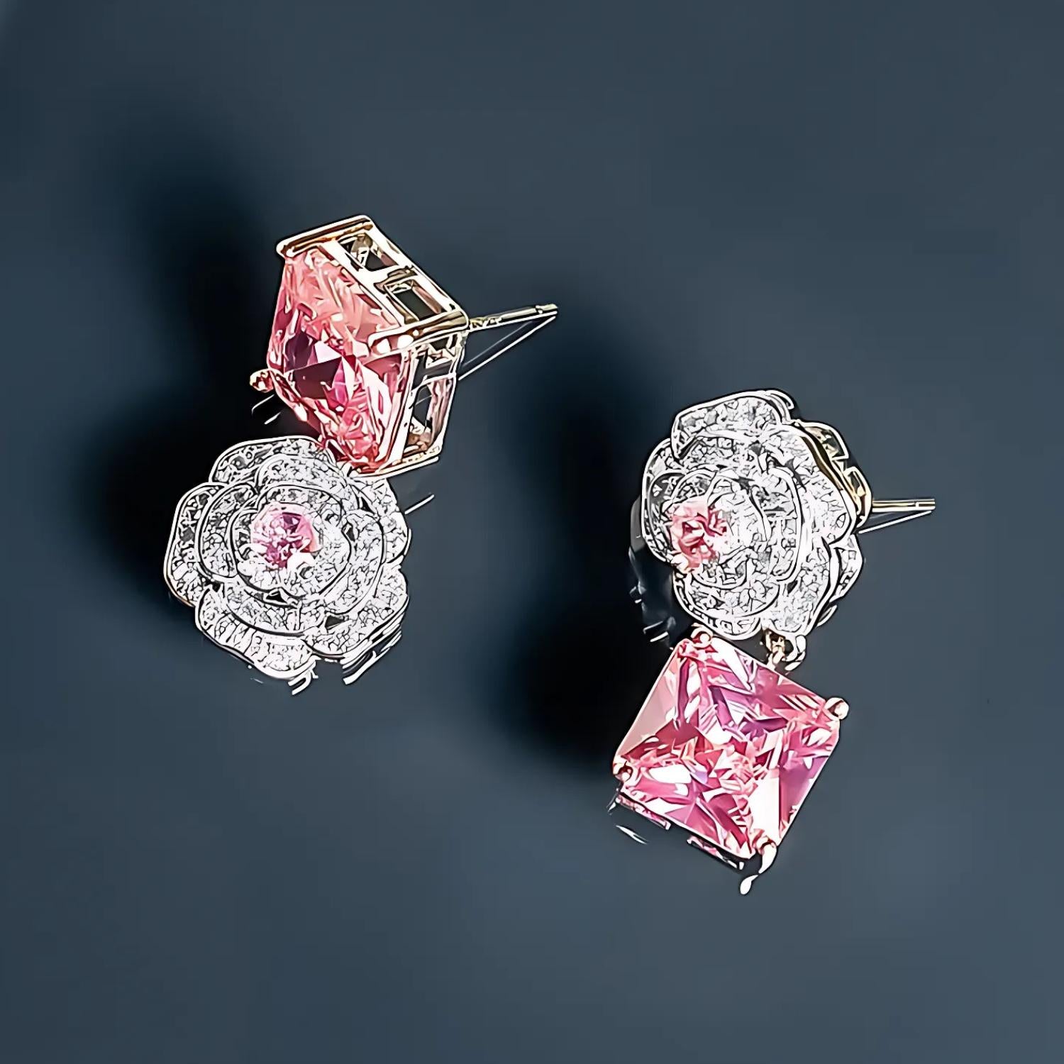 Crystal Camellia Earrings