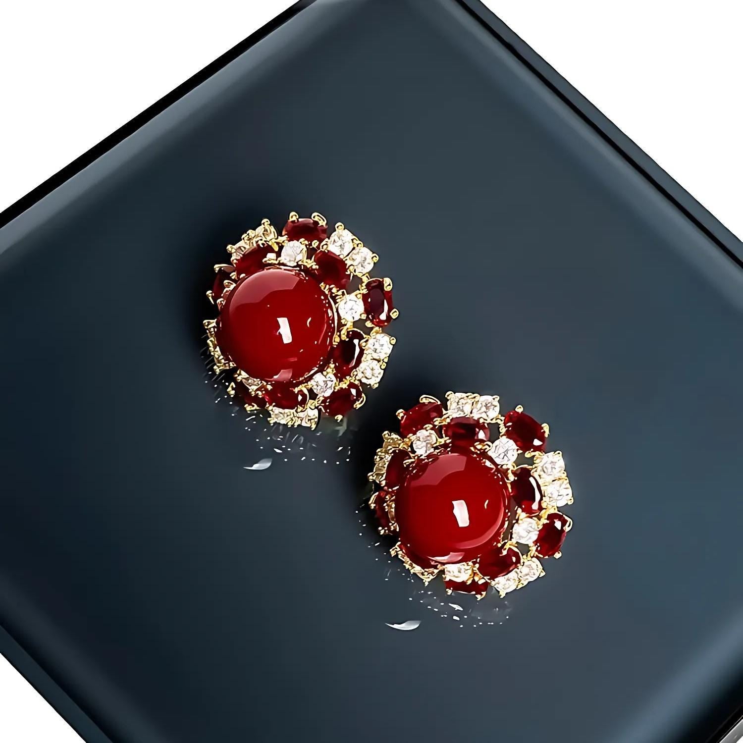 Crimson Pearl Earrings