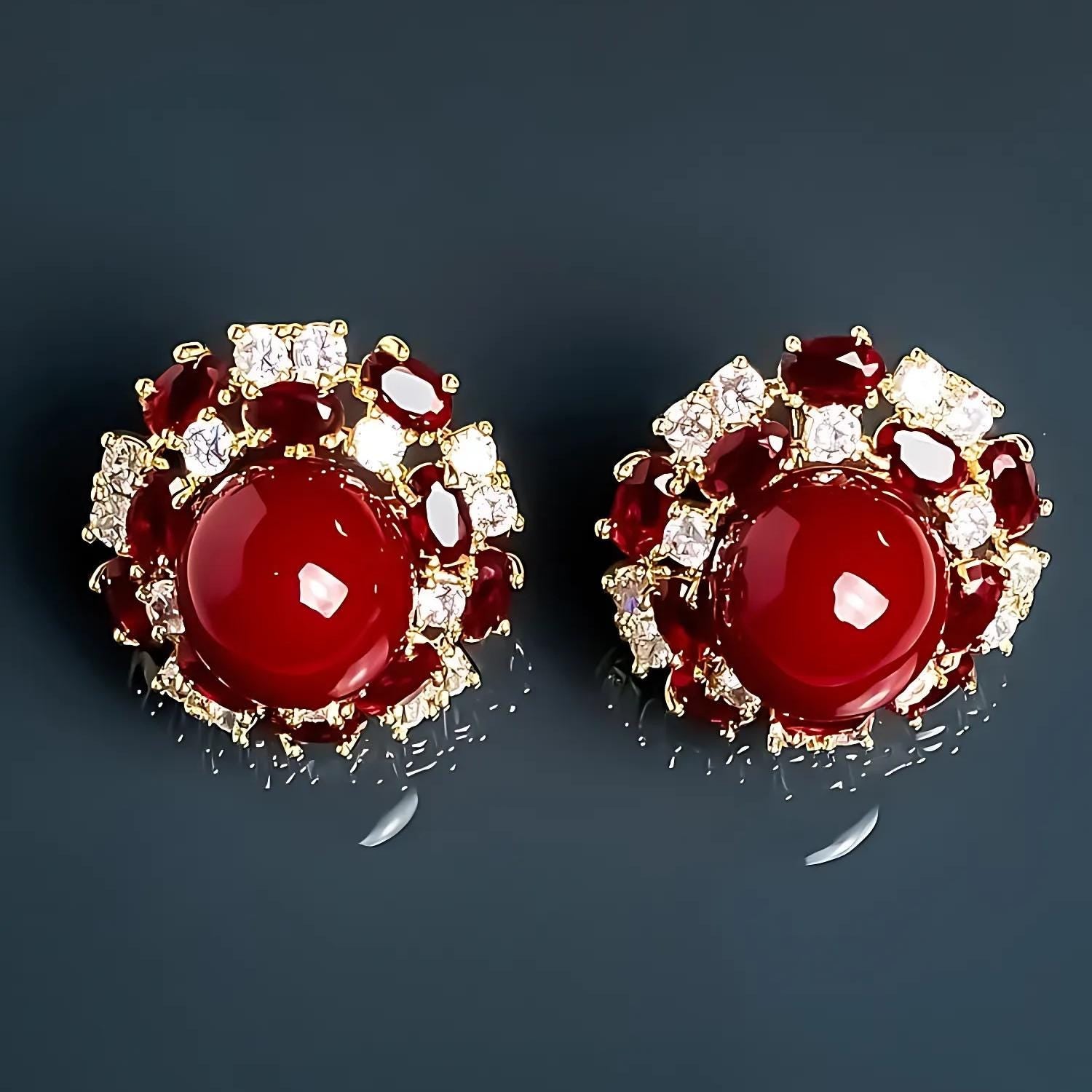 Crimson Pearl Earrings