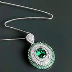 Vintage Emerald Pendant Necklace