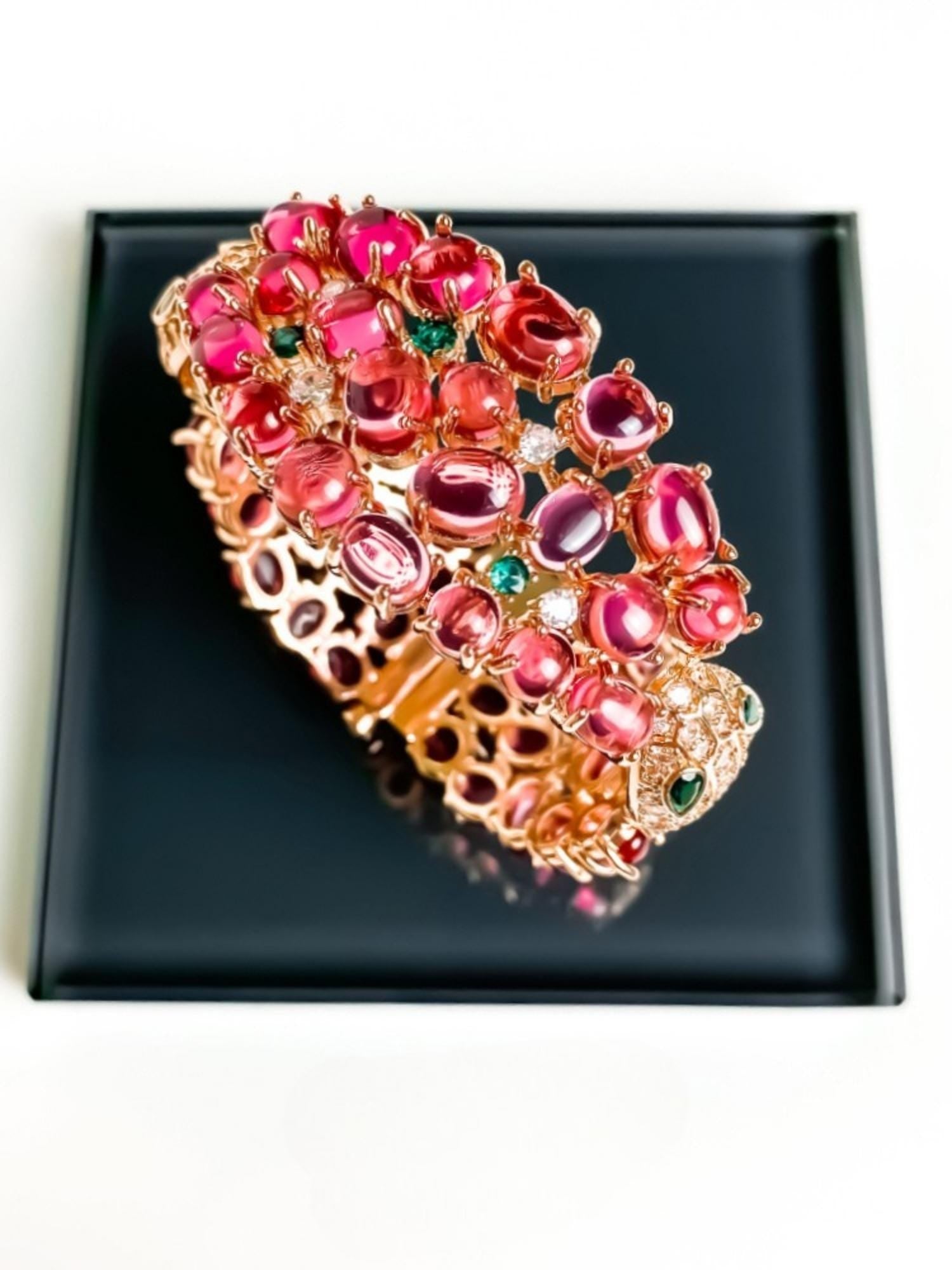 Ruby Serpent Bracelet