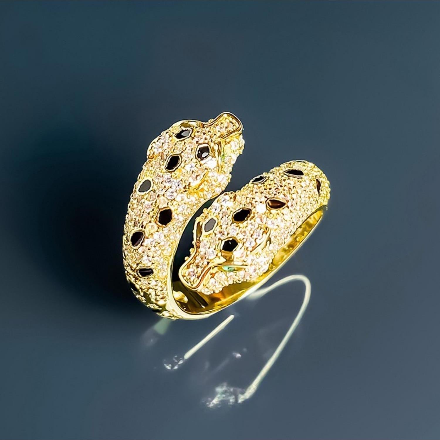Twin Panther Ring