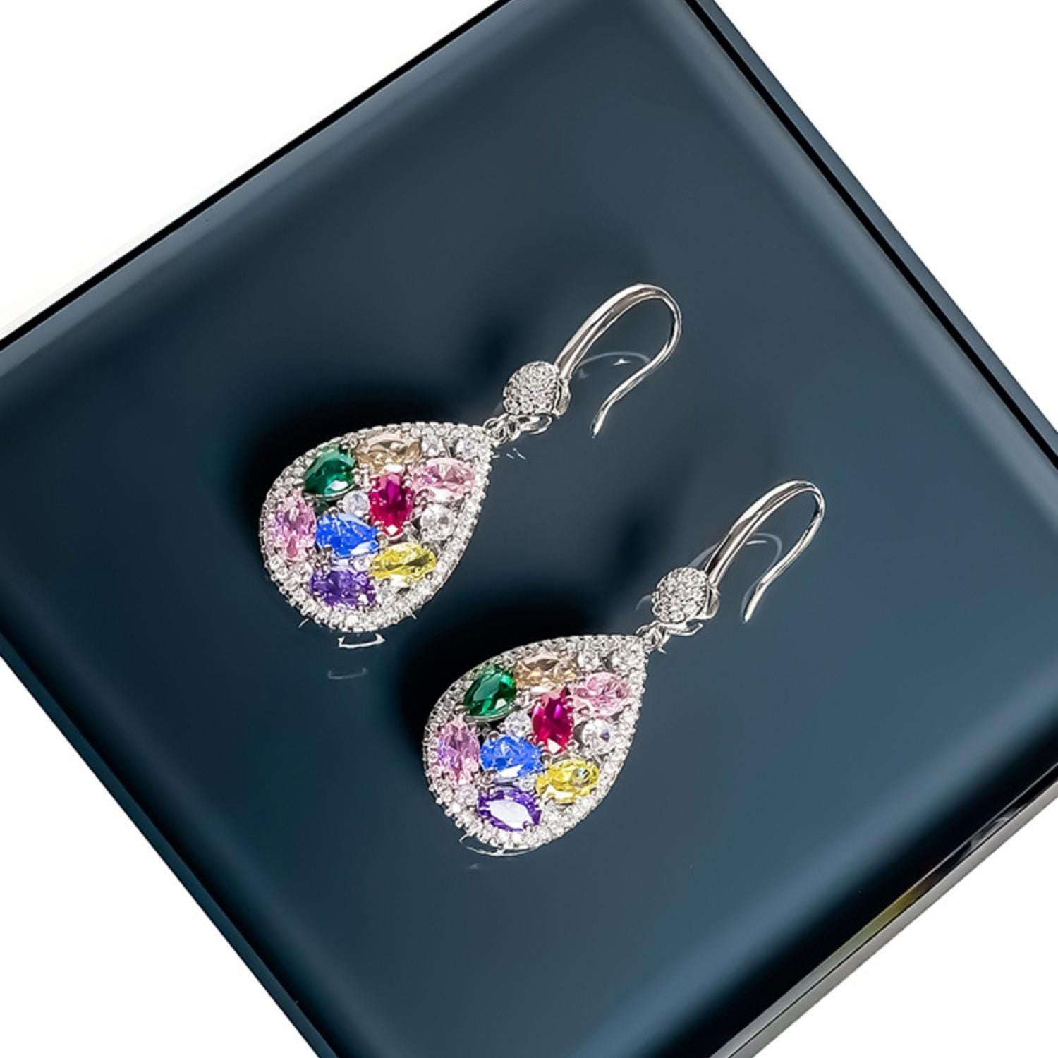 Rainbow Crystal Earrings