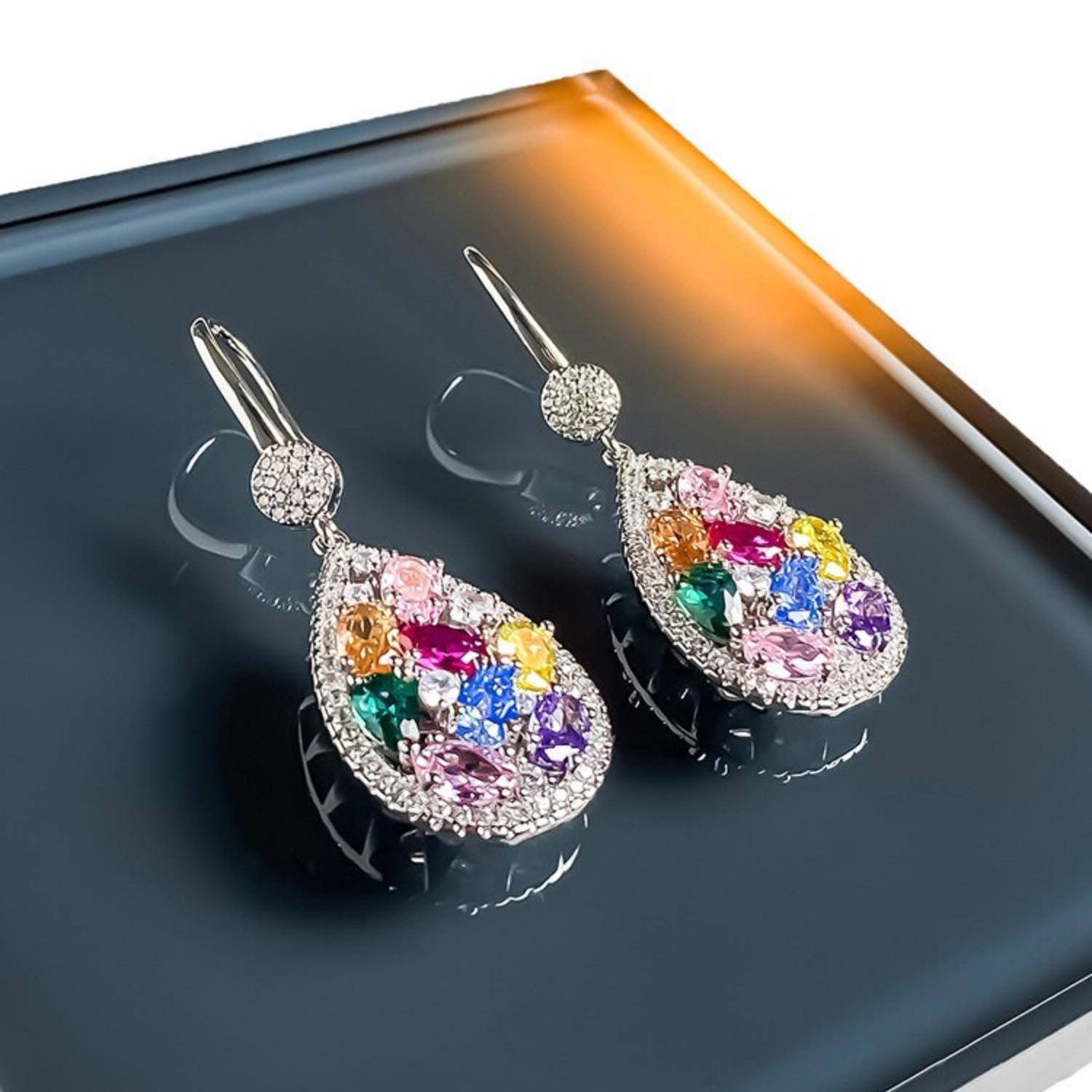 Rainbow Crystal Earrings