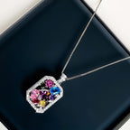 Rainbow Crystal Pendant Necklace