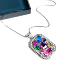 Rainbow Crystal Pendant Necklace