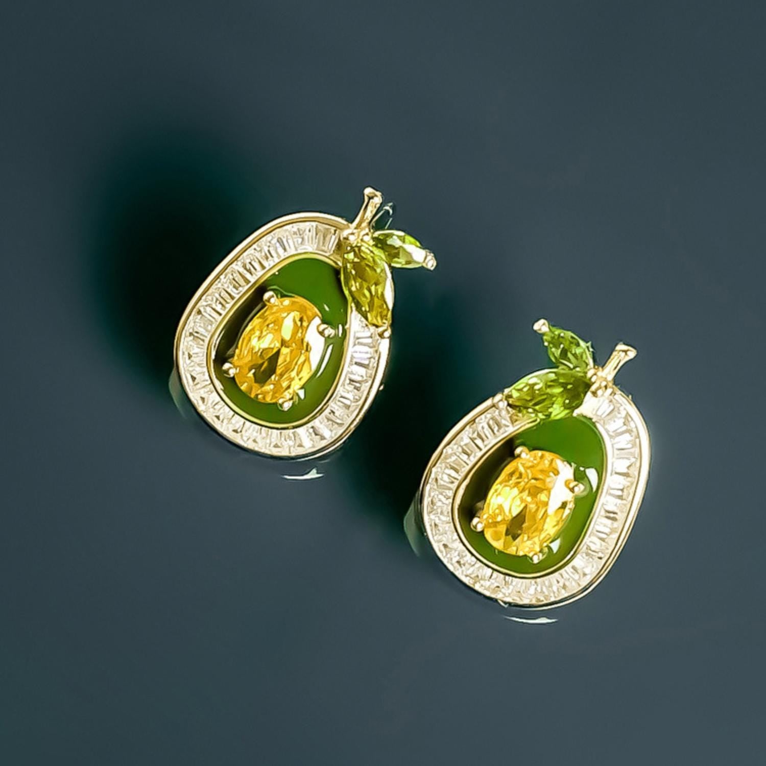 Mango Crystal Earrings
