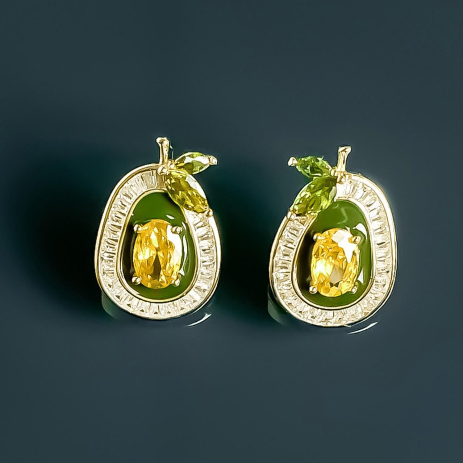 Mango Crystal Earrings