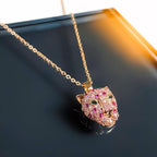 Rose Gold Panther Pendant Necklace