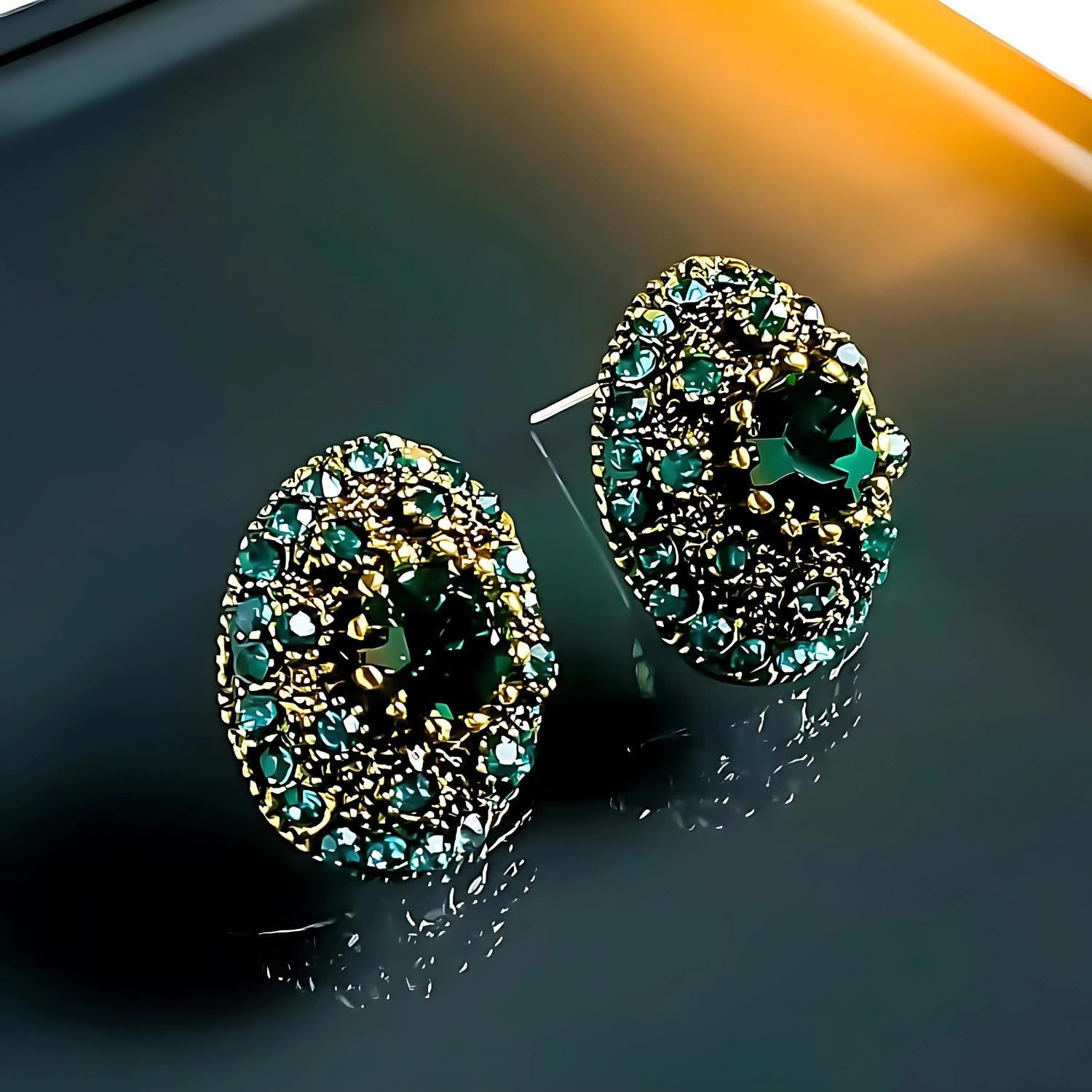 Emerald Coral Earrings