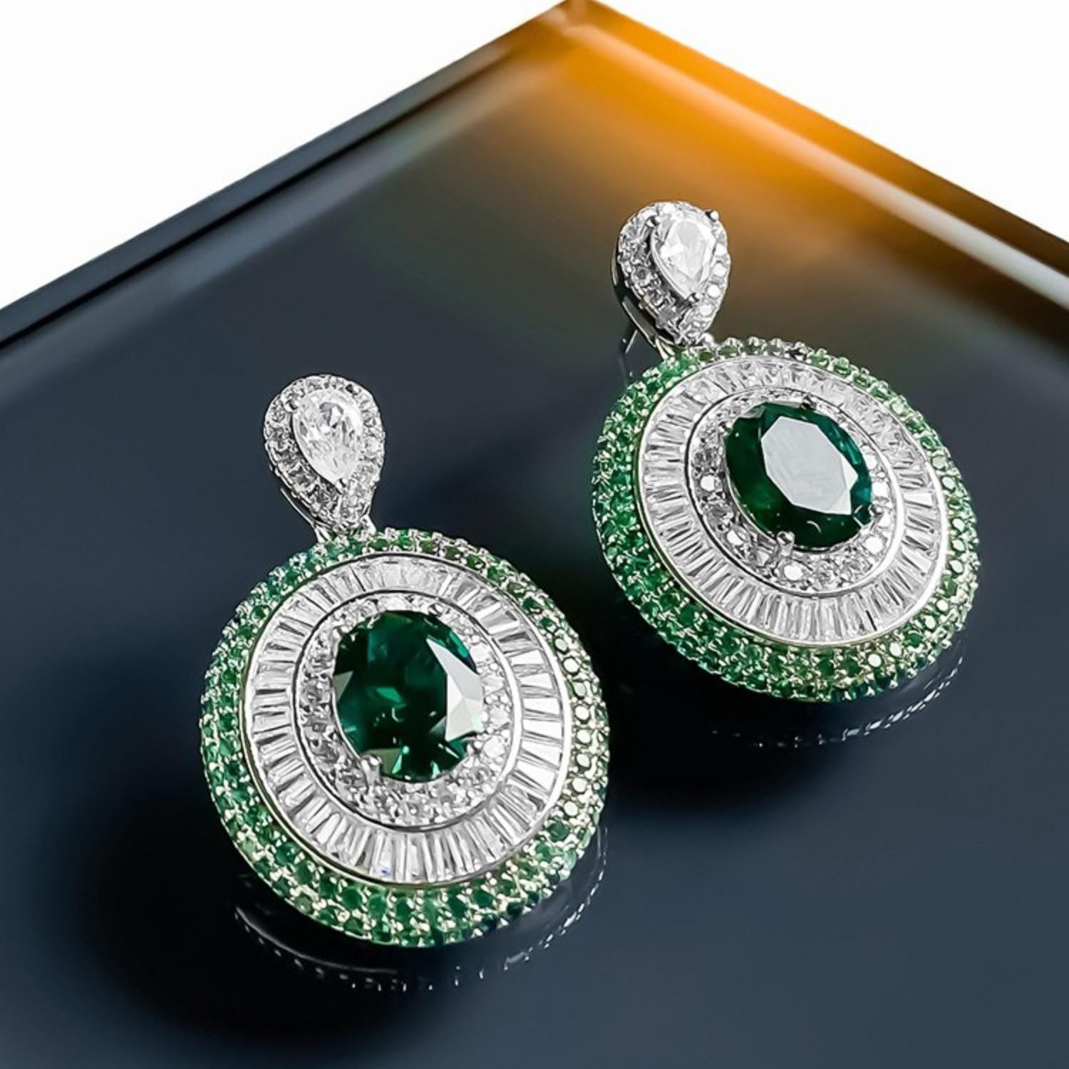 Vintage Emerald Earrings