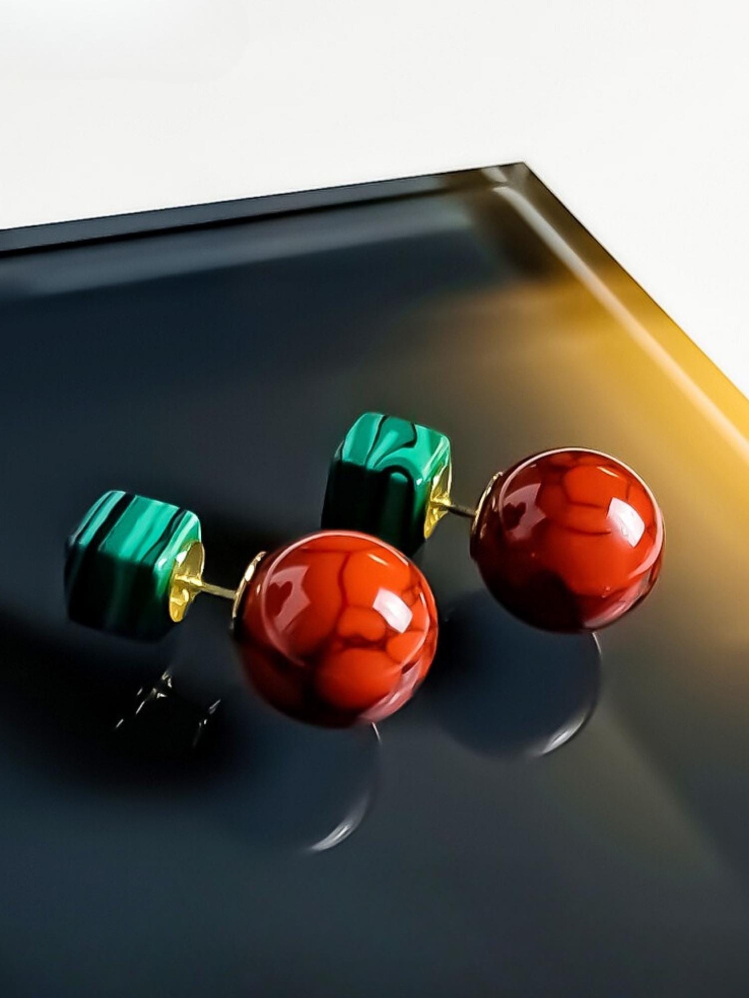 Malachite & Jasper Earrings