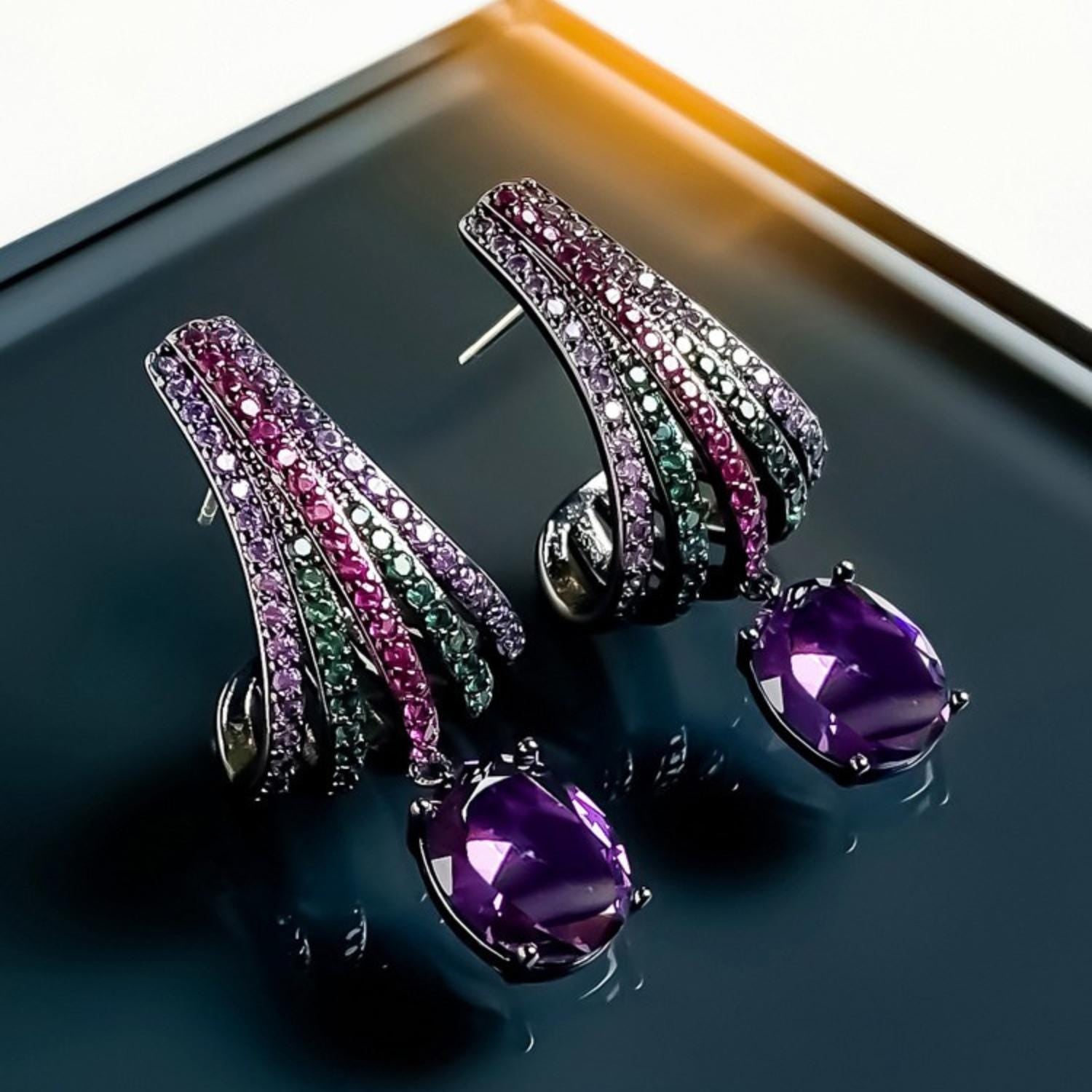 Violet Lumière Earrings
