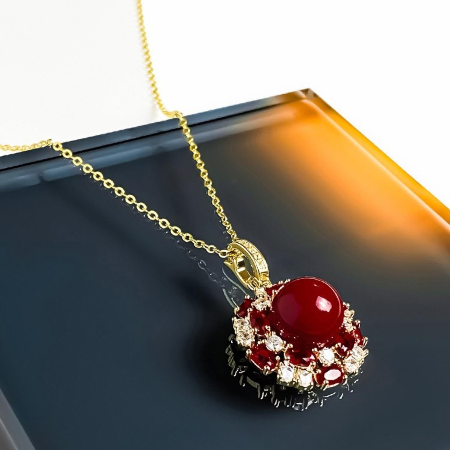 Ruby Pearl Necklace