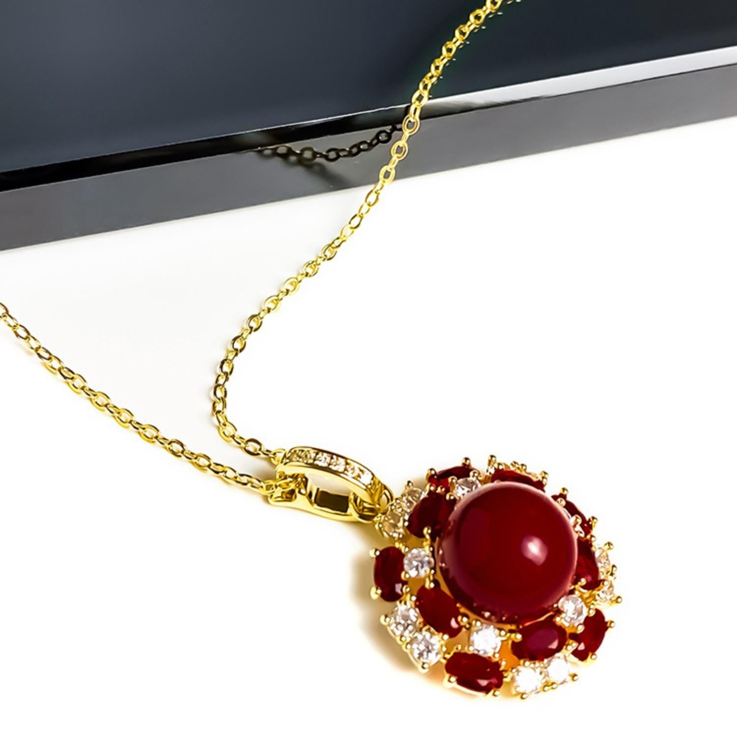 Ruby Pearl Necklace