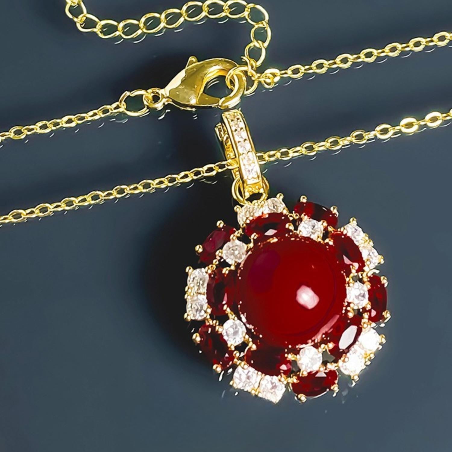 Ruby Pearl Necklace