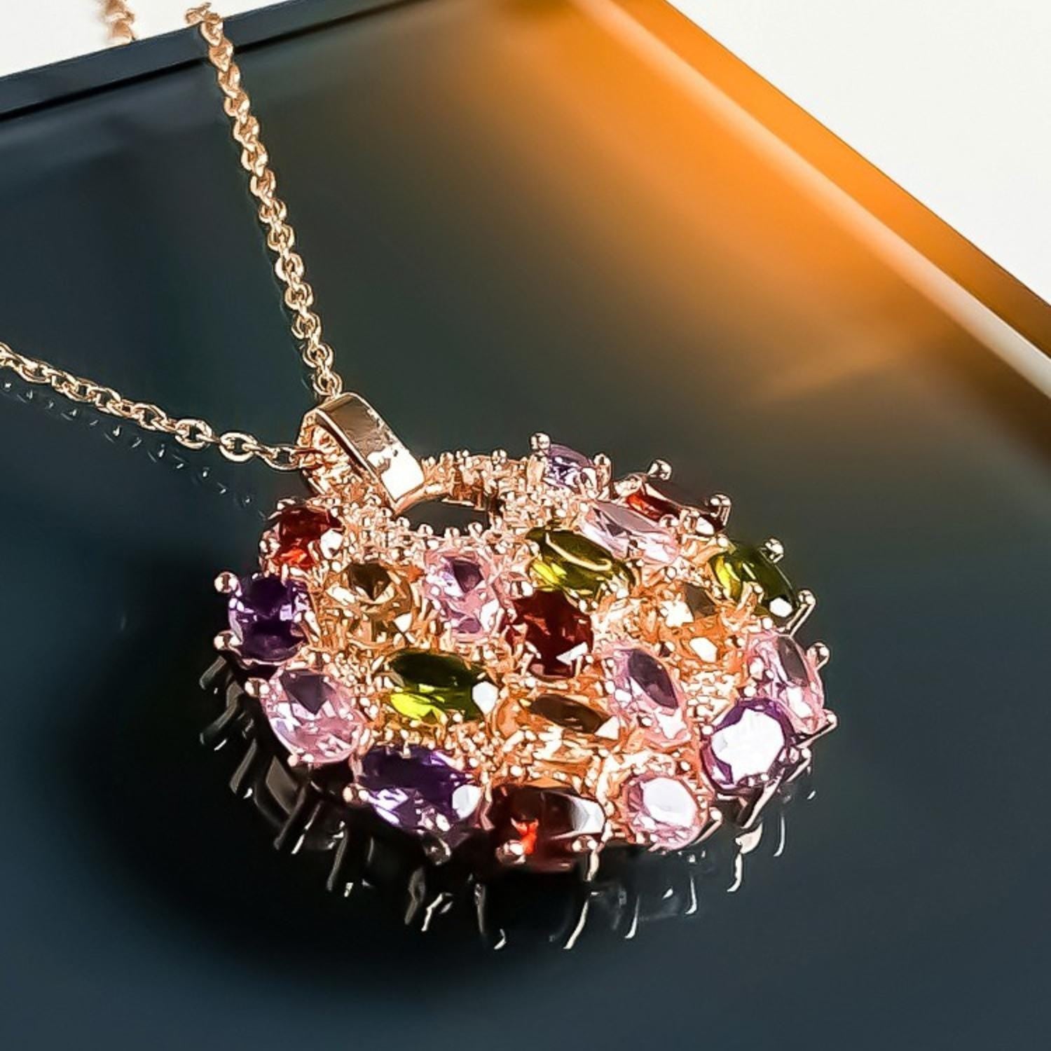 Rosé Halo Necklace