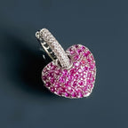 Rose Heart Hoop Earrings