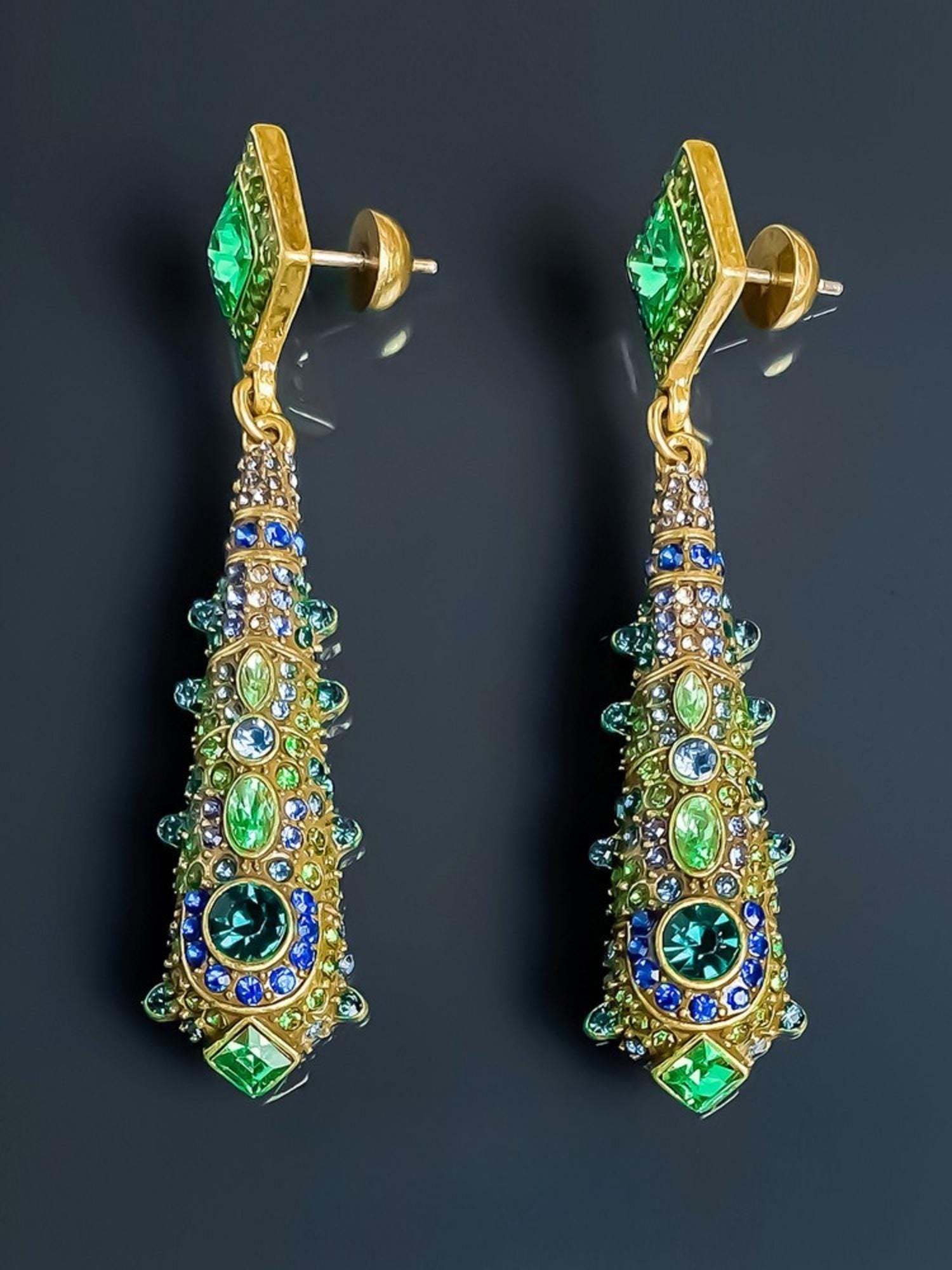 Imperial Peacock Earrings